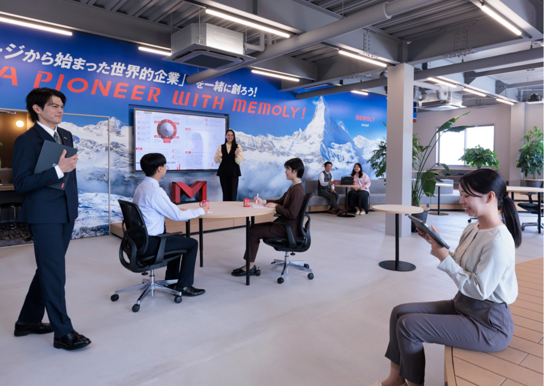 本社1階のオープンスペース